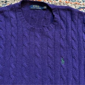 Polo Ralph Lauren cotton cashmere cable knit sweater